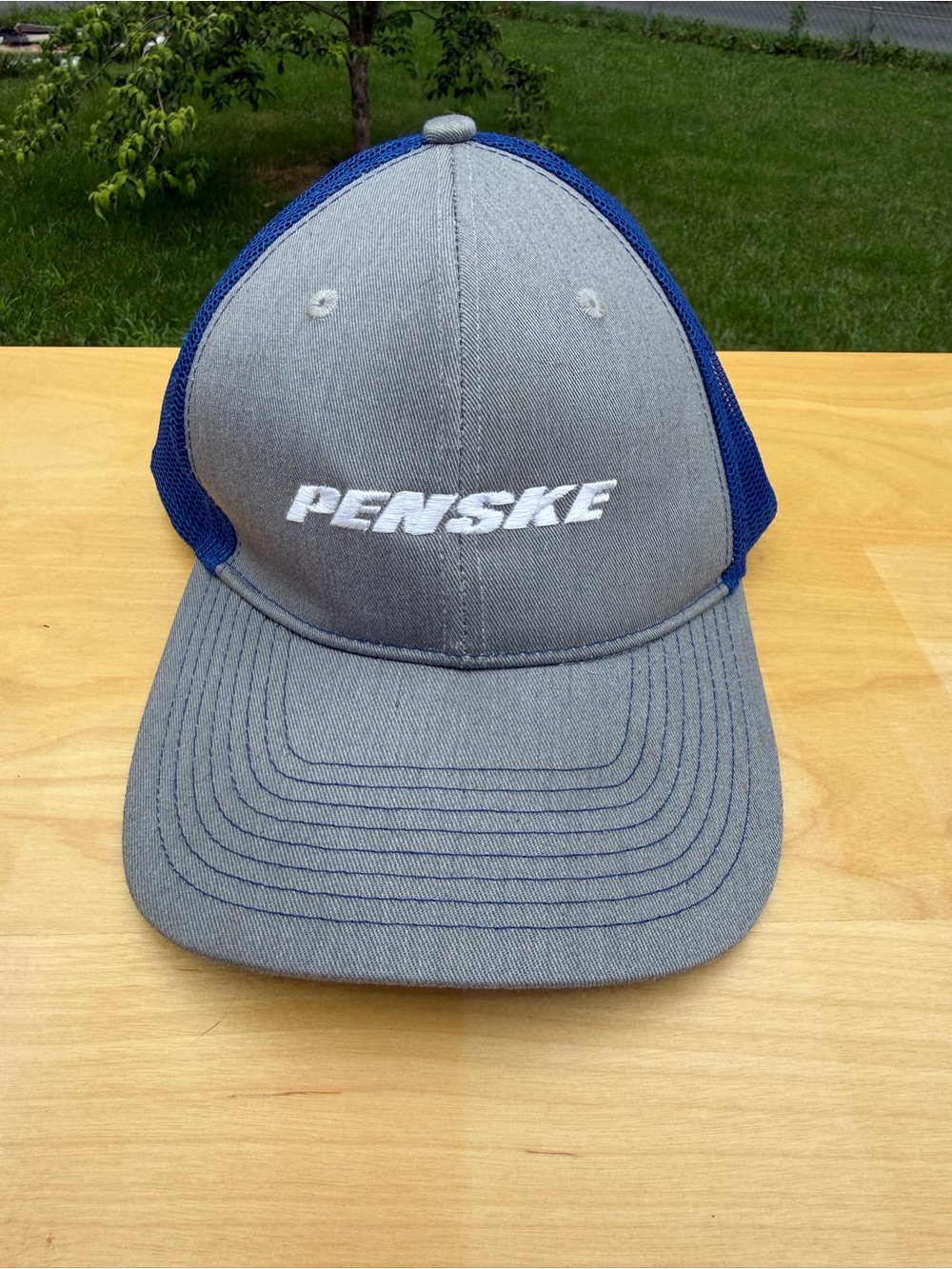 Brand New Penske Trucking Mesh Hat Port Authority Snapback Gray Blue Exclusive